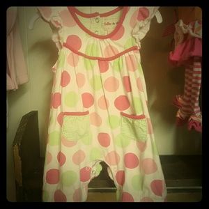 Polka dot and stripes one piece outfit